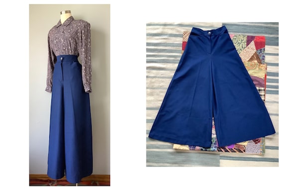1970s Vintage Super Wide Leg Bell Bottom Trousers