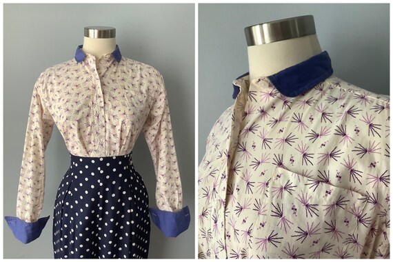 1940s | 1950s Vintage Novelty Print French Cuff Co