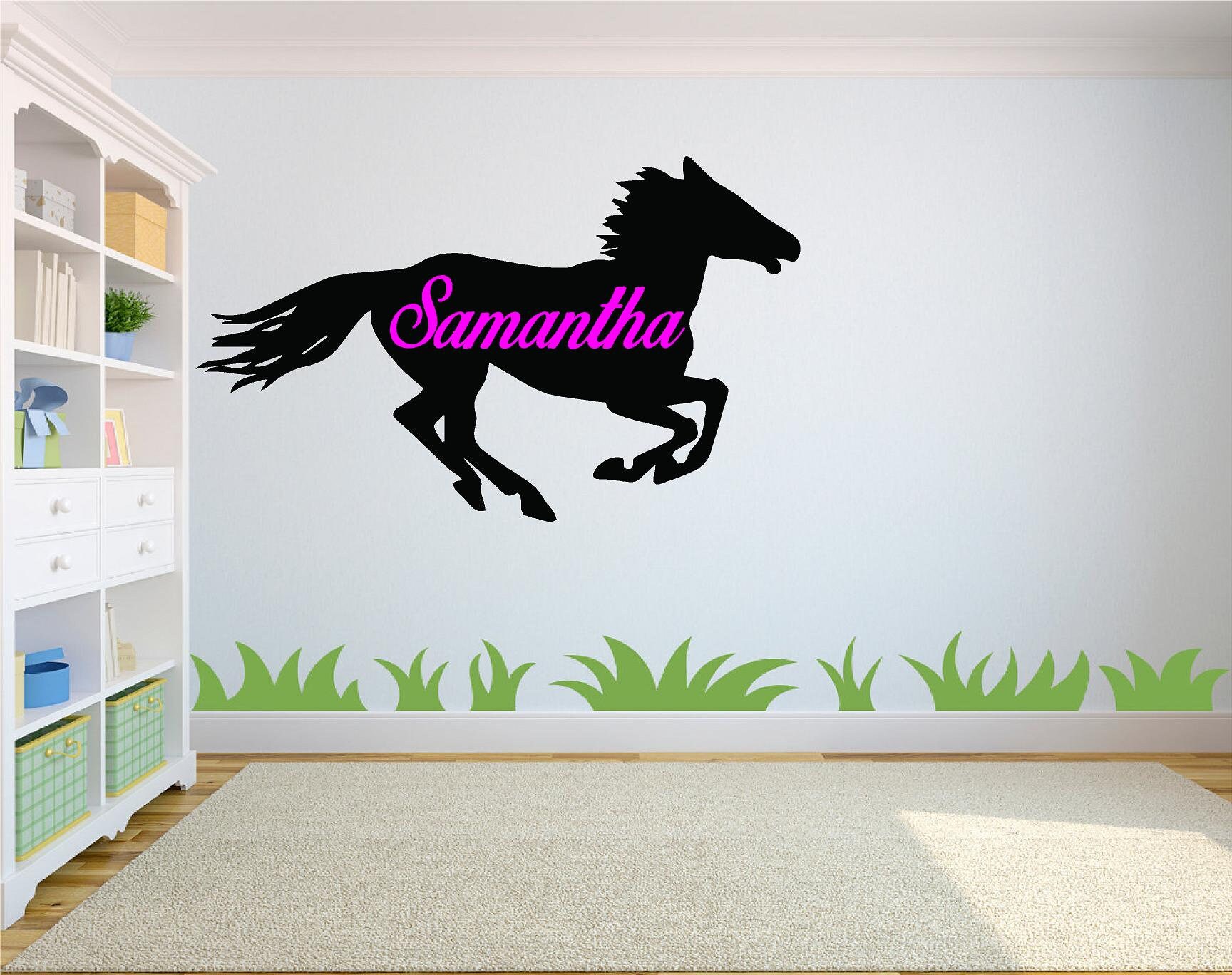 Personalized Horse Wall Decal Customized Horse Wall Art Etsy