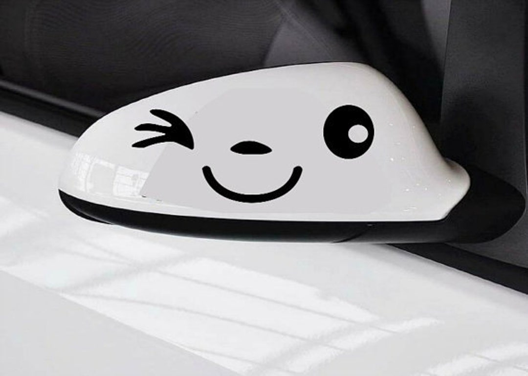 Car Decal Winking Car Decal Car Decals Side Mirror Decals Etsy