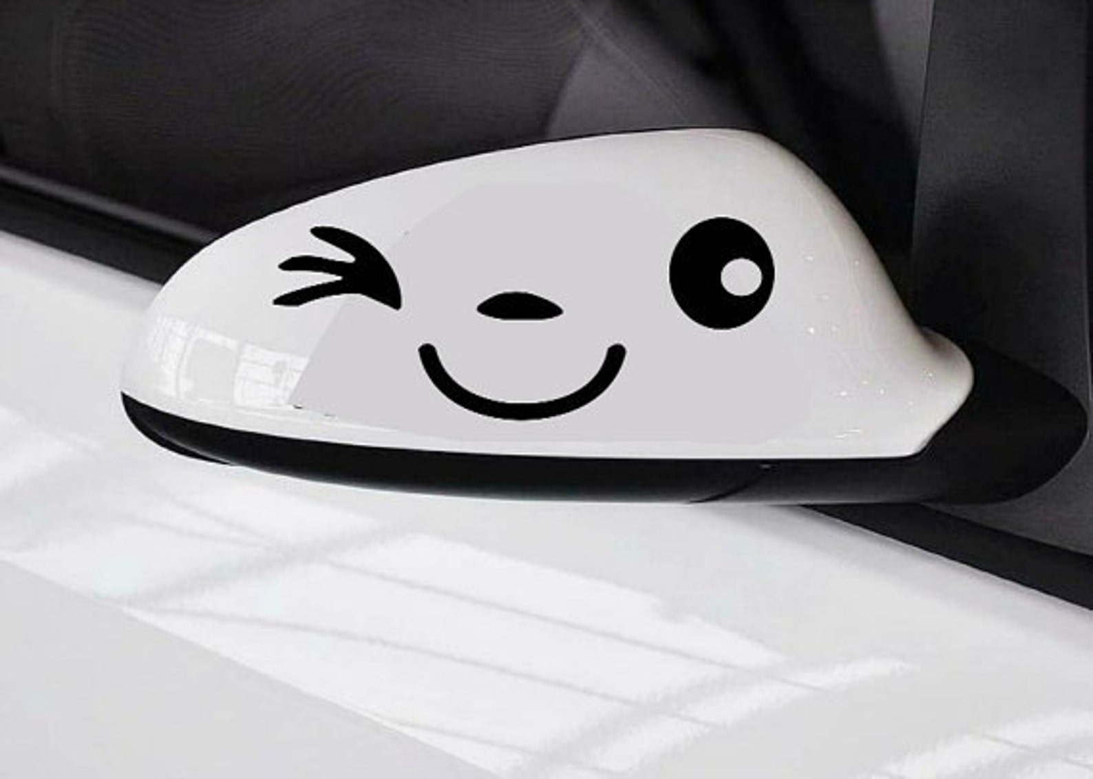 Car Decal Winking Car Decal Car Decals Side Mirror Decals Etsy