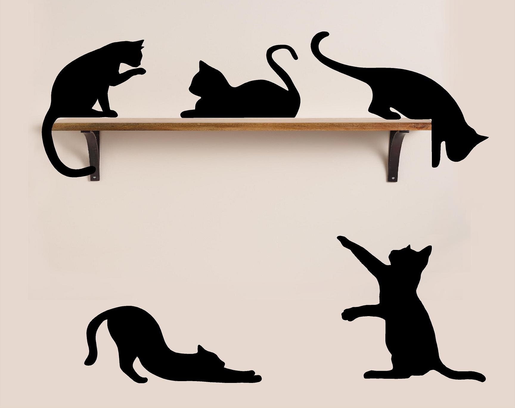 Cat Decals Cat Wall Decals Cat Stickers Vinyl Home Decor Etsy