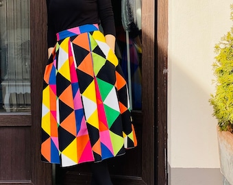 FREE SHIPPING Geometry Skirt