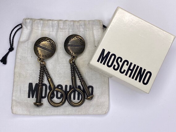 Vintage Moschino Screw Clip on earrings