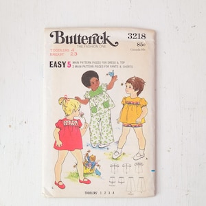 Chid 4: Butterick 3218 Children&#39;s Dress, Top, Pants and Shorts Outfit Set
