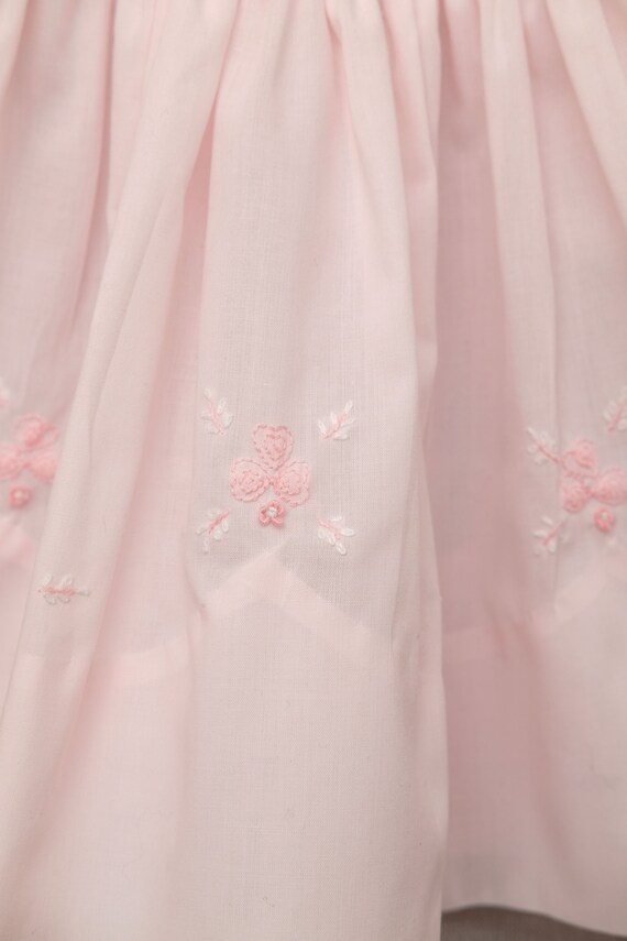 6 months: Vintage Pink Smocked Baby Dress with Fl… - image 4