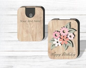 Custom Wooden Birthday Gift Card Holder | Personalized Happy Birthday Gift | Money Holder | Unique Birthday Surprise