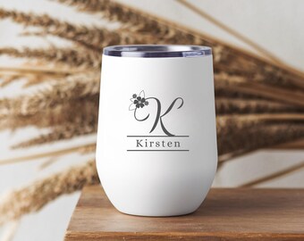 Custom Monogram Wine Tumbler