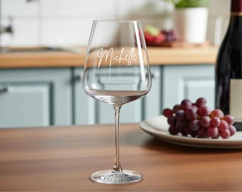Custom Engraved Wine Glass with Your Name
