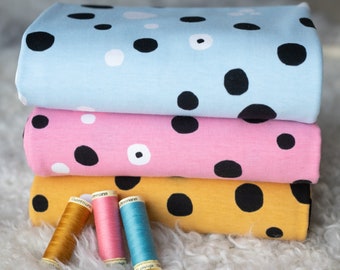 Organic Cotton Jersey Fabric - Dots