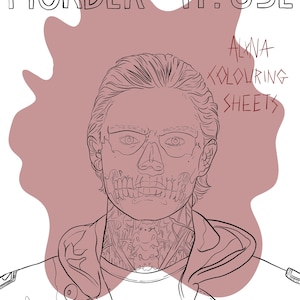 Tate Langdon - AHS Murder House - Colouring Sheet DOWNLOADABLE PDF