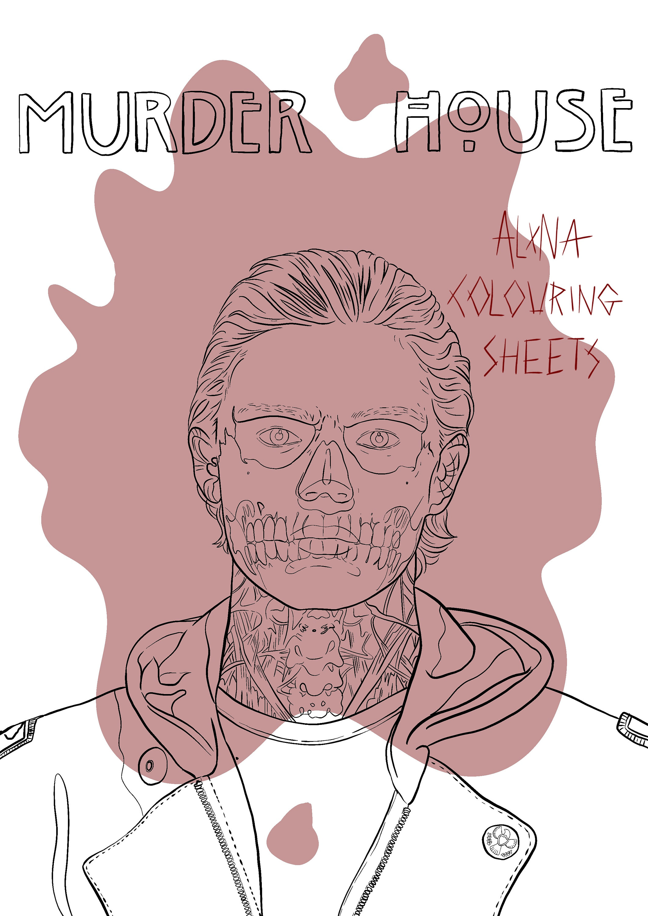 Tate Langdon AHS Murder House Colouring Sheet DOWNLOADABLE PDF - Etsy
