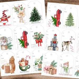Christmas Things Gift Tags 3 Sheets of Printable Present Tags ...