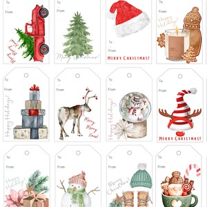 Christmas Things Gift Tags 3 Sheets of Printable Present Tags ...