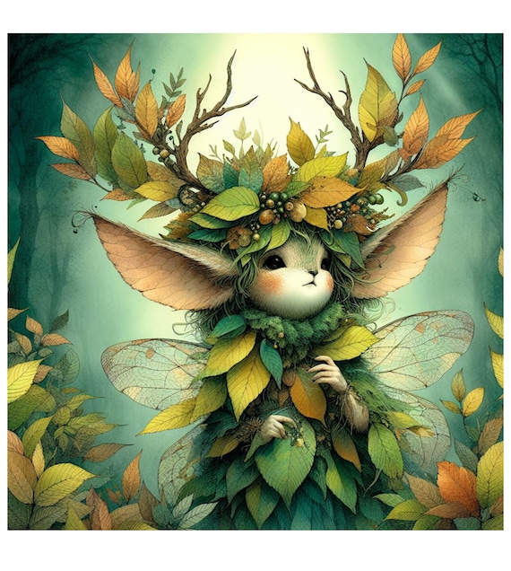 Fairy Fae Greetings Card - Bee Fairy Fae Greetings Card - Bee