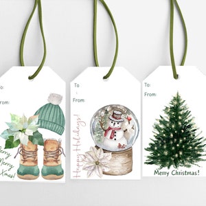 Christmas Things Gift Tags 3 Sheets of Printable Present Tags ...