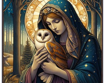 Fairy Fae Greetings Card - Barn Owl Fairy Fae Greetings Card - Barn Owl