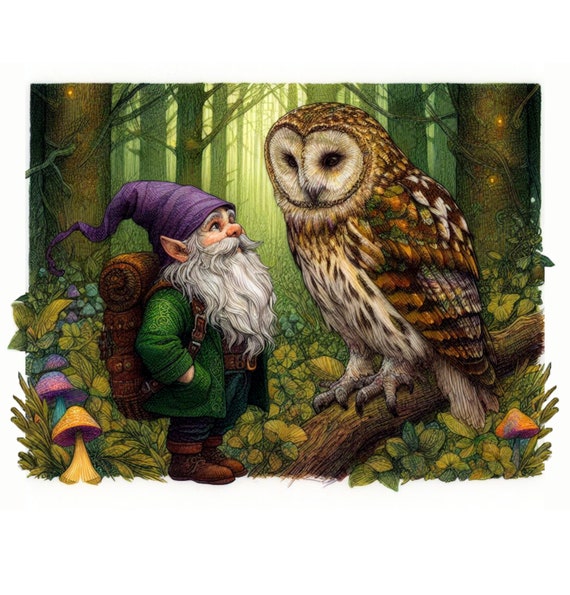 Fairy Fae Greetings Card - Barn Owl Fairy Fae Greetings Card - Barn Owl