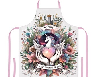 Custom Nature Motif Canvas Apron Choice Colors  Canvas Straps And Background Color Washable Sturdy PolyTwill Makers Apron Made-To-Order Gift
