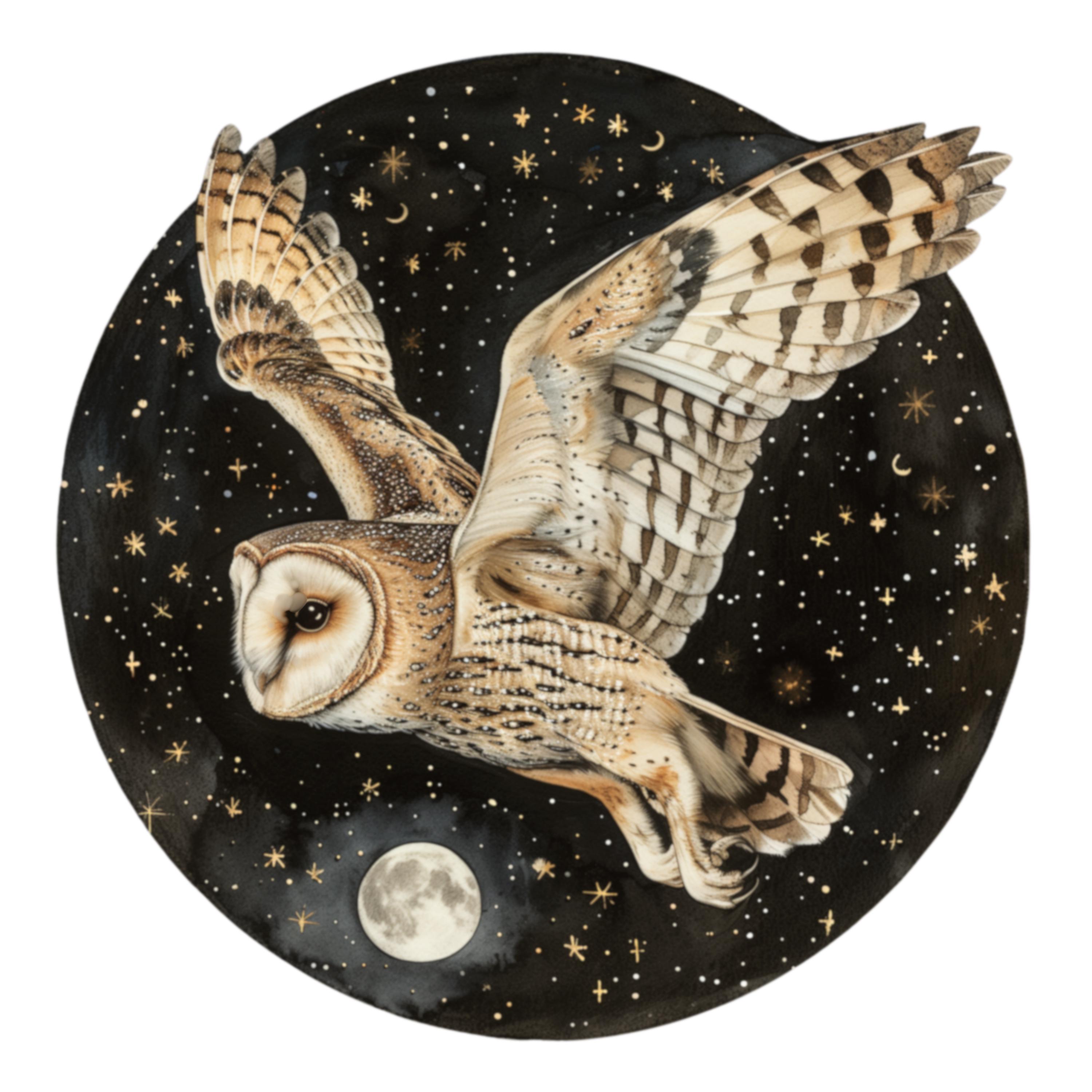 Watercolor Owl Print Set: Northern Spotted & Barn Owl Art (Digital Prints)
