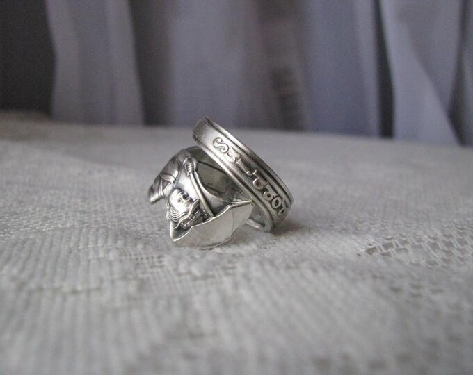 Spoon Ring, Silverware Jewelry, Disney Ring, Disney, Vintage Silver