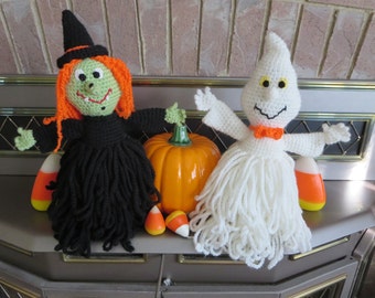 Halloween Ghost and Witch PDF Crochet Pattern