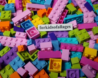 LEGO New Lot of 100 Medium Lavender 1x2 Friends Elves Building Plates