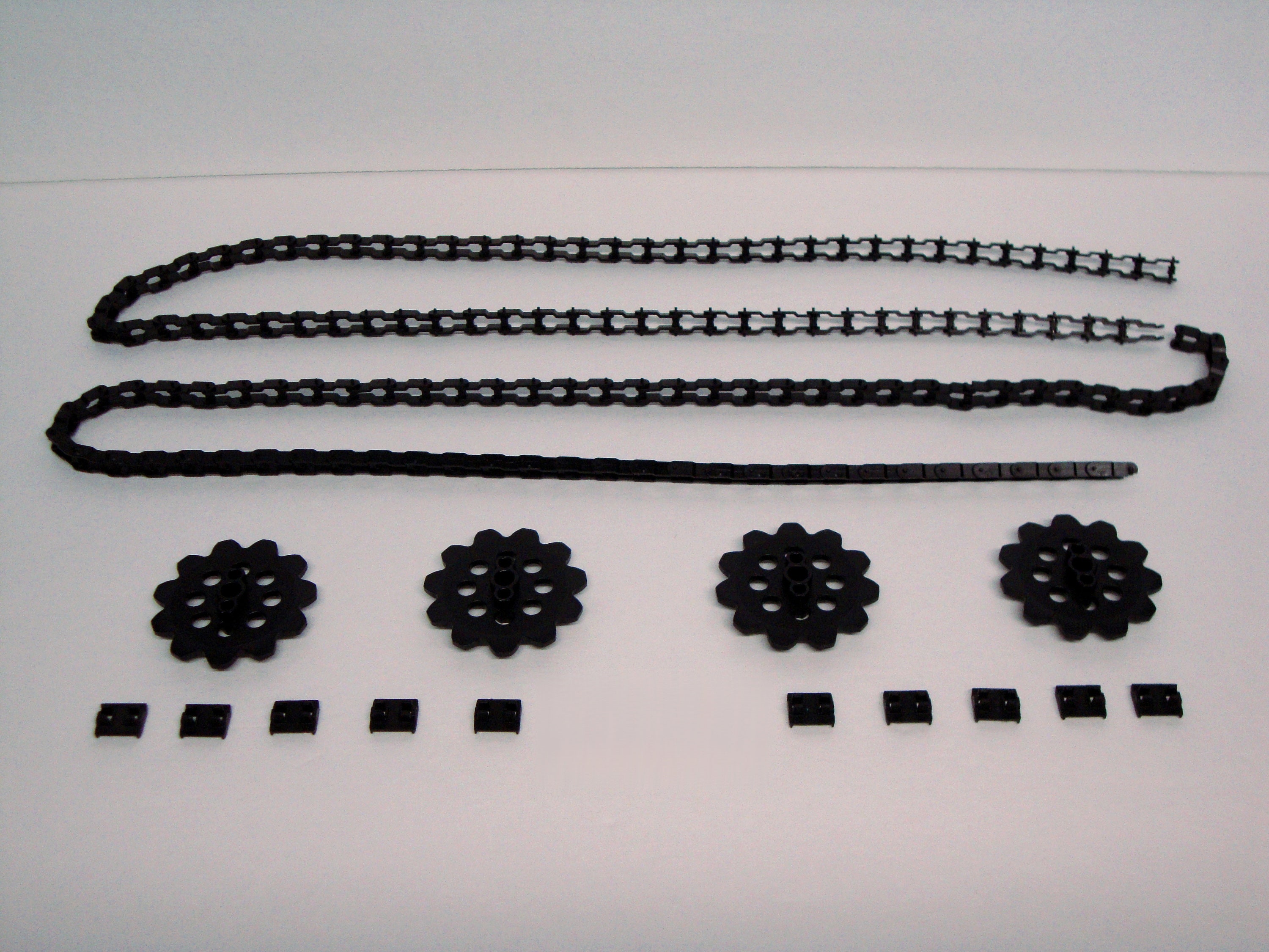Cadena Micro Knex Tamaño Pequeño 6' Pies, 2 Engranajes, 6 Guías, 4