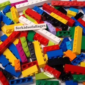 100 Lego Bricks  - All Single Stud Wide Brick Mix  - Bulk Lot Only Lego Brand