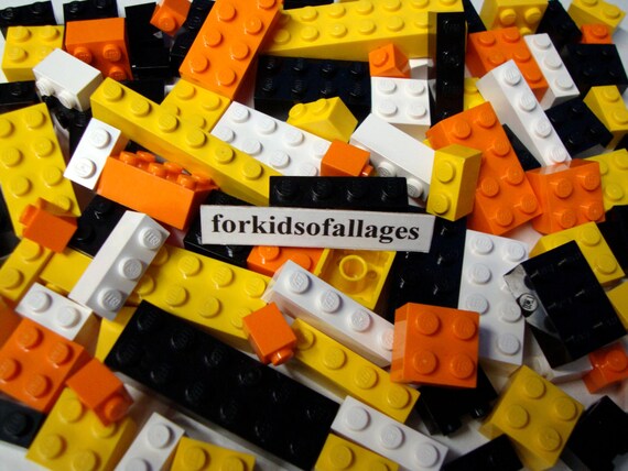 100 Lego Bricks Blocks Fall Halloween Colors Mix ALL BRICK Bulk Lot Only Lego Brand Etsy New Zealand