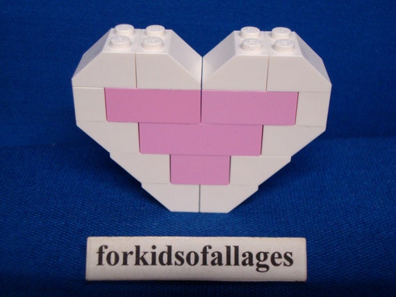 Custom Built Heart made with Lego Bricks Your choice of color Valentine's  Day Gift / Wedding / Anniversary -  Italia