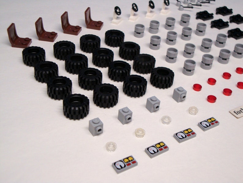 Lego Pieces Wheels/rims Rubber Tires Axles Steering Etsy