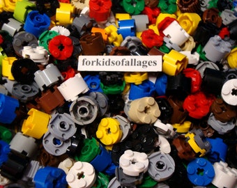 50 Lego 2x2 ROUND BRICKS & PLATES Flats Random Mixed Pillar Column Parts/Pieces