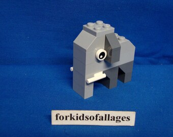Elephant Made of Lego Pieces