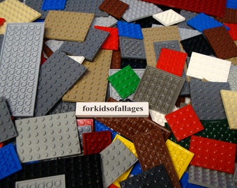 25 Lego Flats Plates Mixed Bulk Lot 4x4 4x6 6x6 6x8 up to 6x16 Dots studs Etsy Canada
