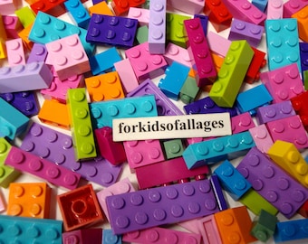 100 Lego Bricks Flat Plates Bulk Lot Friends Pastel Bright Girl Colors Azure Lavender Pink Purple Orange Lime Etsy