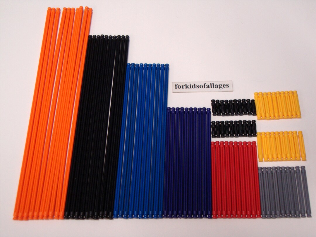 Small Rods Micro 100 MICRO KNEX Rods Mix -- Mini K'nex Replacement Parts / Pieces Lot - Etsy