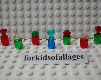 Lego Jars Christmas Candles Bottles Gifts - Great Party Favors or Stocking Stuffers