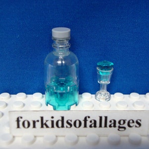 Lego Pieces: Water Bottle & Glass (Minifigure Accessories Lot)