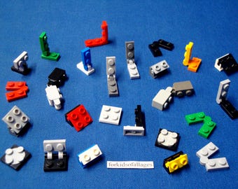 25 Lego Motion Pieces: Hinges, Turntables, Clips - Mixed Mobility Parts