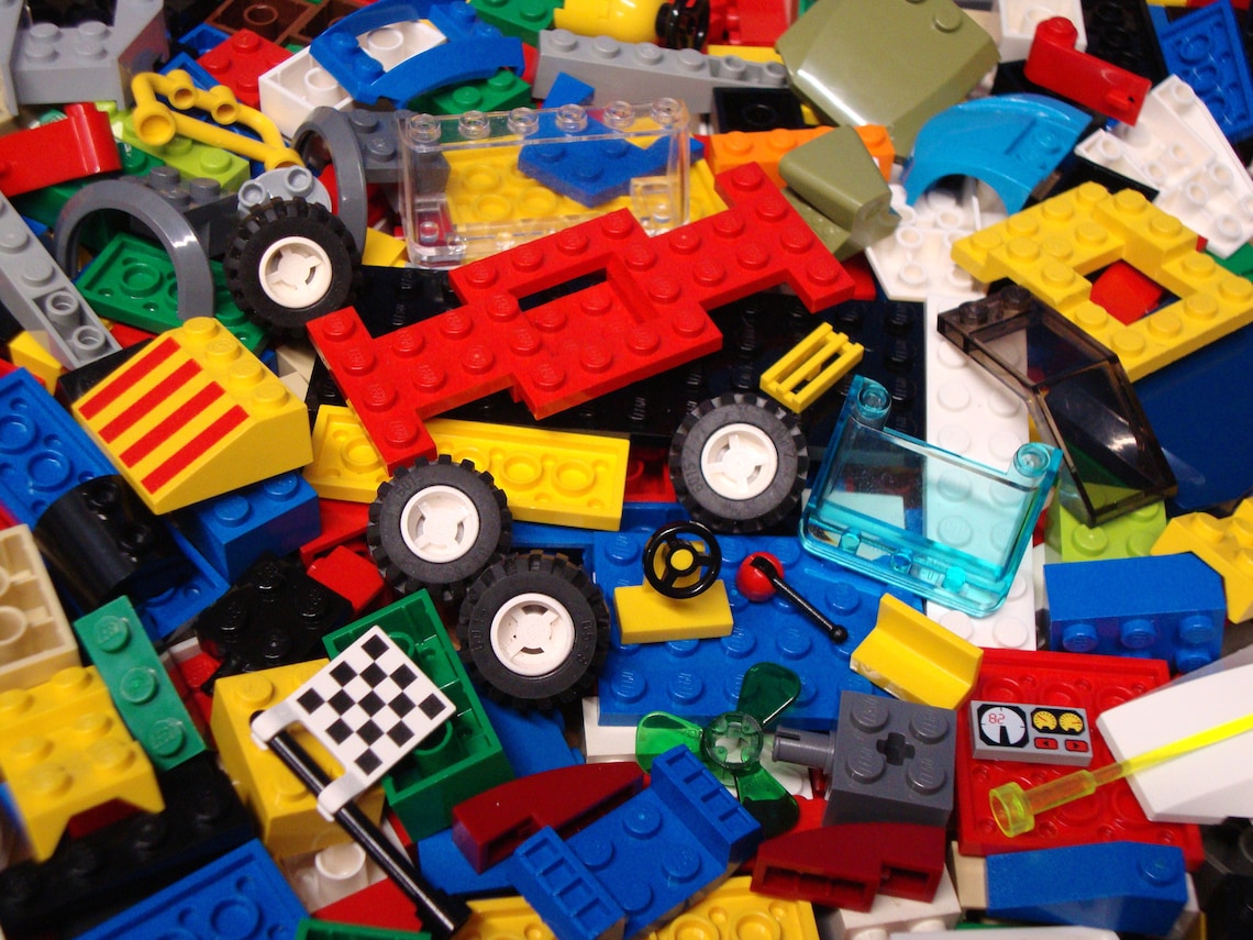 100 pièces de Lego en vrac briques bloque assiettes pentes