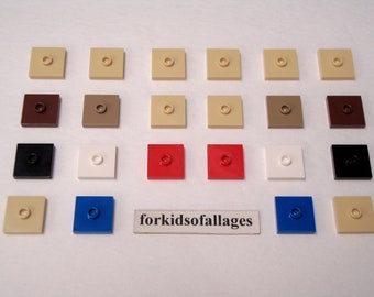 22 Lego Jumper Tiles with Center Stud -  2x2 Stud Size Finishing Plates