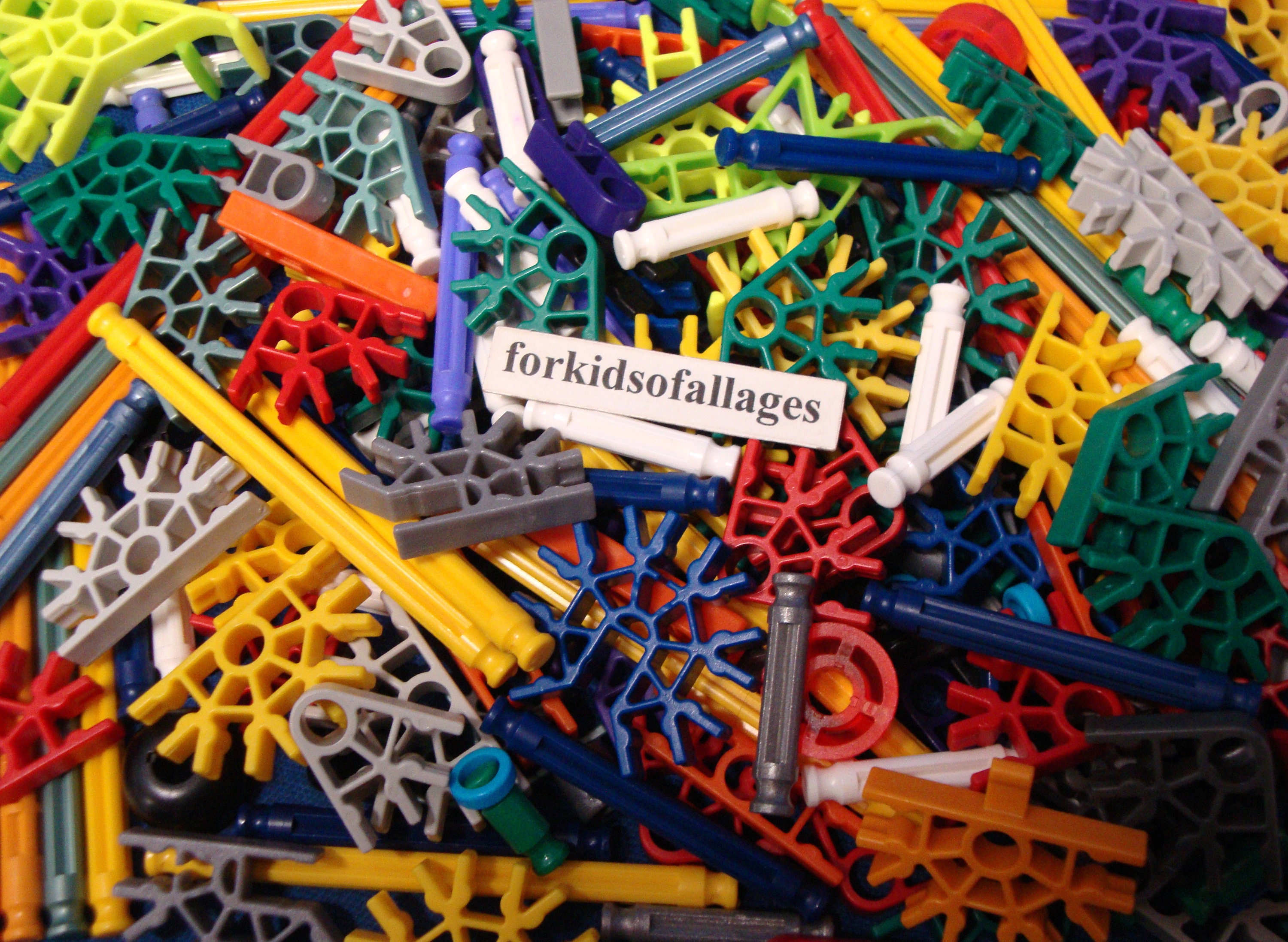 100 KNEX Rods & Connectors Random Mixed Standard K'nex Replacement Parts /  Pieces Lot