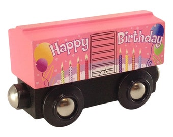 pink wooden train table