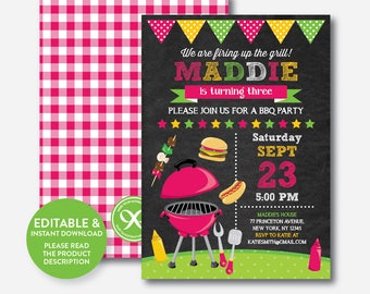 bbq invitation etsy