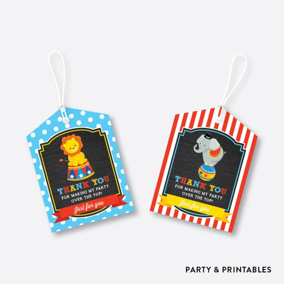 instant download circus favor