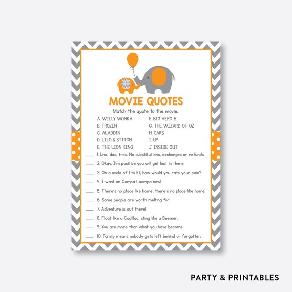 Instant Download Elephant Movie Quotes Game Elephant Famous Quotes