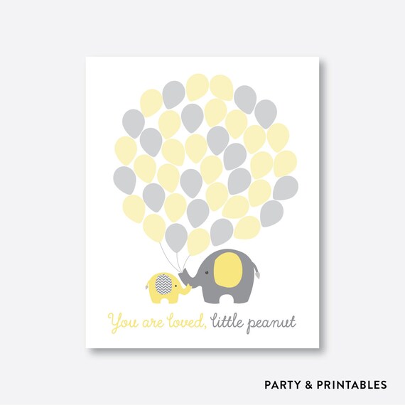 Instant Download Elephant Baby Shower Guest Book Alternative Instant Download Elephant Baby Shower Guest Book Alternative