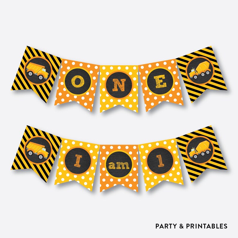 Instant Download Construction High Chair Banner Construction Etsy