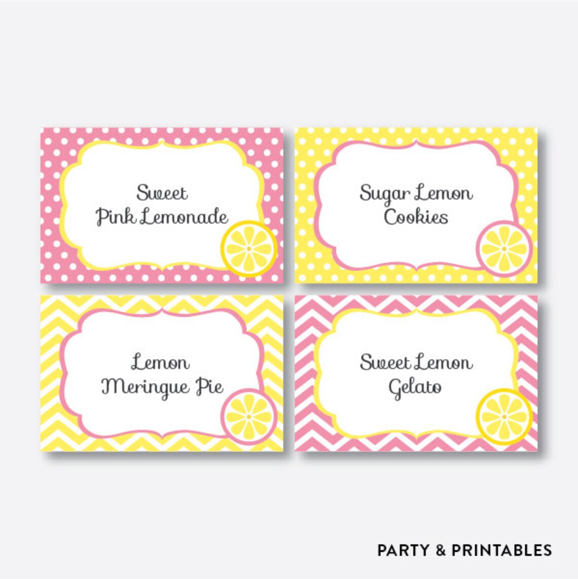 Instant Download Editable Pink Lemonade Food Labels Food Etsy